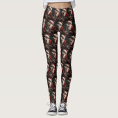 Bluetick Coonhound met Kerstman Kerstmis Leggings (Voorkant)