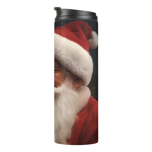 Bluetick Coonhound met Kerstman Kerstmis Thermosbeker (Geroteerd rechts)