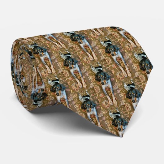 Bluetick Coonhound Necktie Stropdas (Opgerold)