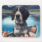 Bluetick Coonhound on a Paddle: A Scenic Adventure Muismat (Voorkant)