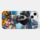Bluetick Coonhound op een peddel: Een landschappel Case-Mate iPhone Case (Achterkant (horizontaal))