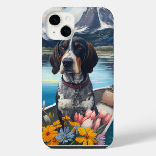 Bluetick Coonhound op een peddel: Een landschappel