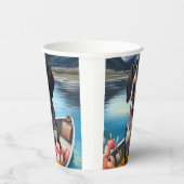 Bluetick Coonhound op een peddel: Een Schilderacht Papieren Bekers (Rechts)