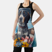 Bluetick Coonhound op een peddel: Een Schilderacht Schort (Insitu)