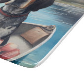 Bluetick Coonhound op een peddel: Een Schilderacht Snijplank (Hoek)