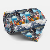 Bluetick Coonhound op een peddel: Een Schilderacht Stropdas (Opgerold)