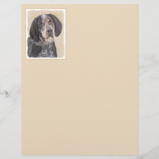Bluetick Coonhound Painting - Cute Original Dog Ar (Voorkant)