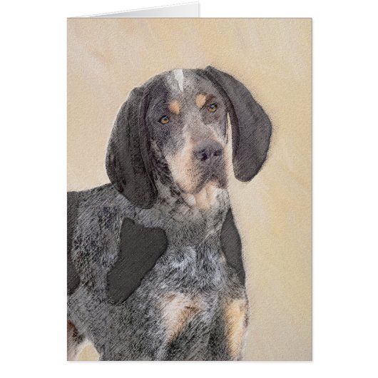 Bluetick Coonhound Painting - Cute Original Dog Ar (Voorkant)