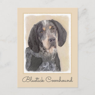 Bluetick Coonhound Painting - Cute Original Dog Ar Briefkaart