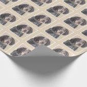 Bluetick Coonhound Painting - Cute Original Dog Ar Cadeaupapier (Hoek)