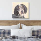 Bluetick Coonhound Painting - Cute Original Dog Ar Canvas Afdruk (Insitu (Slaapkamer))