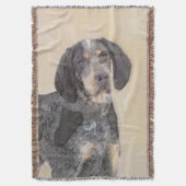 Bluetick Coonhound Painting - Cute Original Dog Ar Deken (Voorkant Verticaal)