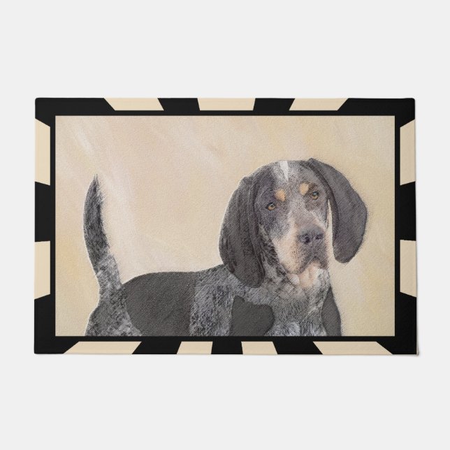 Bluetick Coonhound Painting - Cute Original Dog Ar Deurmat (Voorkant)