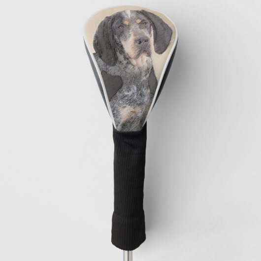 Bluetick Coonhound Painting - Cute Original Dog Ar Golfheadcover (Voorkant)