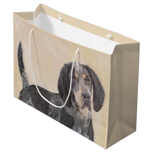 Bluetick Coonhound Painting - Cute Original Dog Ar Groot Cadeauzakje (Voorkant Gekanteld)