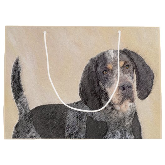 Bluetick Coonhound Painting - Cute Original Dog Ar Groot Cadeauzakje (Achterkant)