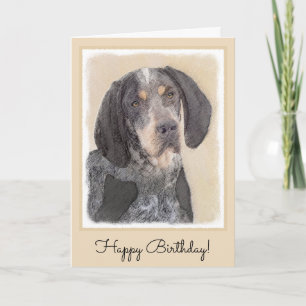 Bluetick Coonhound Painting - Cute Original Dog Ar Kaart