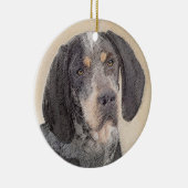 Bluetick Coonhound Painting - Cute Original Dog Ar Keramisch Ornament (Rechts)
