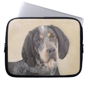 Bluetick Coonhound Painting - Cute Original Dog Ar Laptop Sleeve