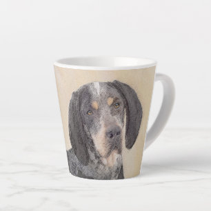 Bluetick Coonhound Painting - Cute Original Dog Ar Latte Mok