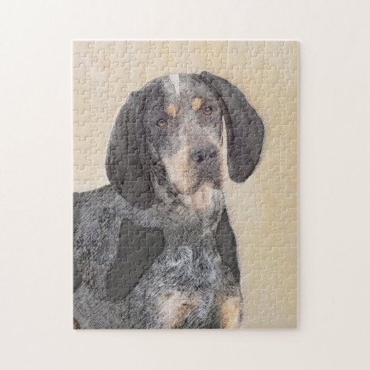 Bluetick Coonhound Painting - Cute Original Dog Ar Legpuzzel (Verticaal)