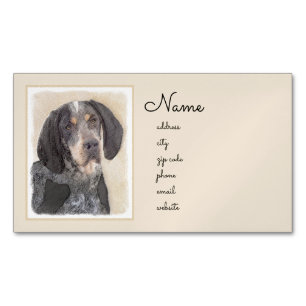 Bluetick Coonhound Painting - Cute Original Dog Ar Magnetisch Visitekaartje