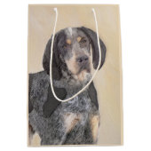 Bluetick Coonhound Painting - Cute Original Dog Ar Medium Cadeauzakje (Voorkant)