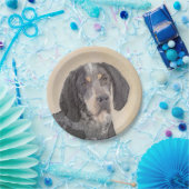 Bluetick Coonhound Painting - Cute Original Dog Ar Papieren Bordje (Feest)