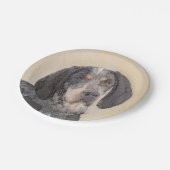 Bluetick Coonhound Painting - Cute Original Dog Ar Papieren Bordje (Gekanteld)