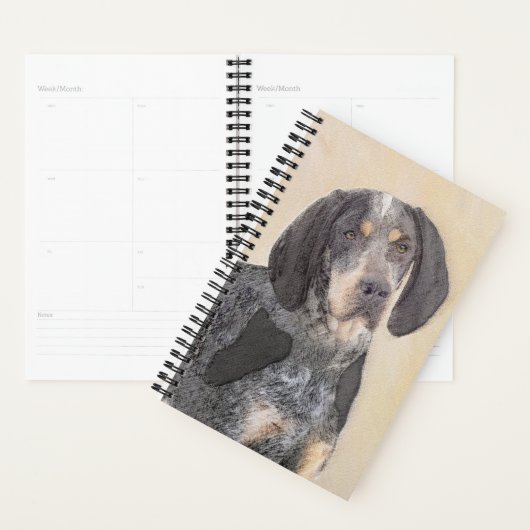 Bluetick Coonhound Painting - Cute Original Dog Ar Planner (Display)