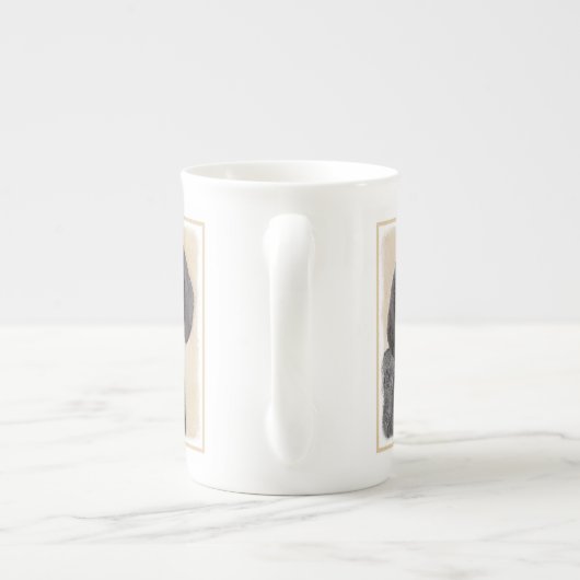 Bluetick Coonhound Painting - Cute Original Dog Ar Porselein Kop (Achterkant)