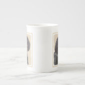 Bluetick Coonhound Painting - Cute Original Dog Ar Porselein Kop (Voorkant)