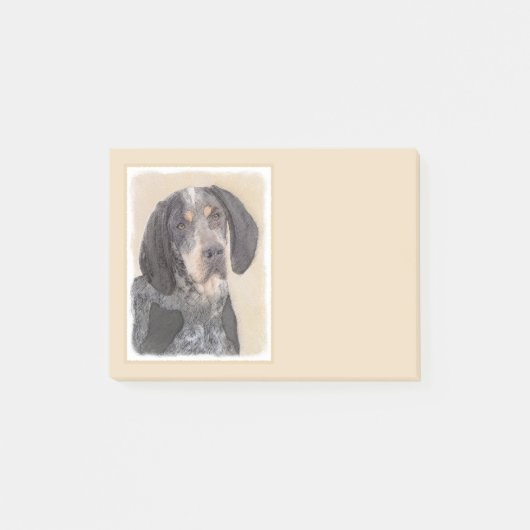 Bluetick Coonhound Painting - Cute Original Dog Ar Post-it® Notes (Voorkant)