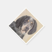 Bluetick Coonhound Painting - Cute Original Dog Ar Servet (Hoek)