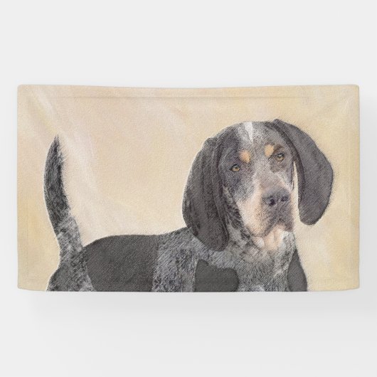 Bluetick Coonhound Painting - Cute Original Dog Ar Spandoek (Horizontaal)