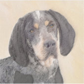 Bluetick Coonhound Painting - Cute Original Dog Ar Sticker (Voorkant)