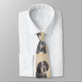 Bluetick Coonhound Painting - Cute Original Dog Ar Stropdas (Gebonden)