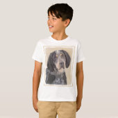 Bluetick Coonhound Painting - Cute Original Dog Ar T-shirt (Voorkant volledig)