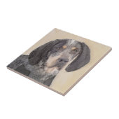 Bluetick Coonhound Painting - Cute Original Dog Ar Tegeltje (Zijkant)