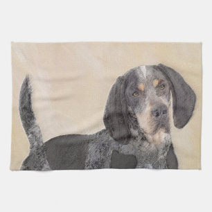 Bluetick Coonhound Painting - Cute Original Dog Ar Theedoek