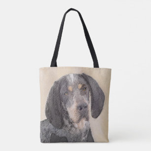 Bluetick Coonhound Painting - Cute Original Dog Ar Tote Bag