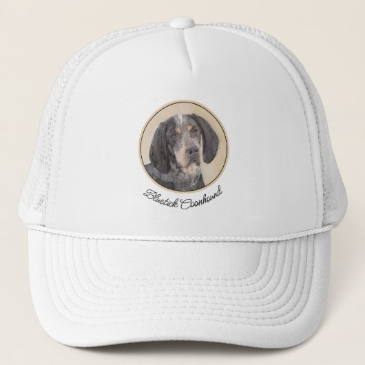 Bluetick Coonhound Painting - Cute Original Dog Ar Trucker Pet (Voorkant)