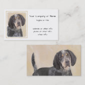 Bluetick Coonhound Painting - Cute Original Dog Ar Visitekaartje (Voorkant / Achterkant)