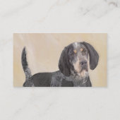 Bluetick Coonhound Painting - Cute Original Dog Ar Visitekaartje (Achterkant)