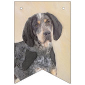 Bluetick Coonhound Painting - Cute Original Dog Ar Vlaggetjes (Eerste vlag)