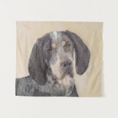 Bluetick Coonhound Painting - Cute Original Dog Ar Wandkleed (Voorkant (horizontaal))