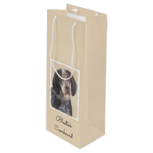 Bluetick Coonhound Painting - Cute Original Dog Ar Wijn Cadeautas