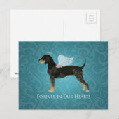 Bluetick Coonhound Pet Memorial Angel Dog Briefkaart (Voorkant / Achterkant)