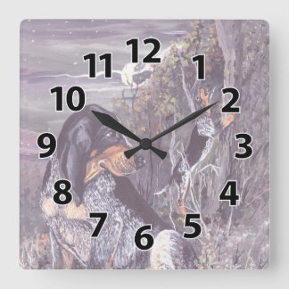 Bluetick Coonhound Puppy Dreamweaver Clock Vierkante Klok