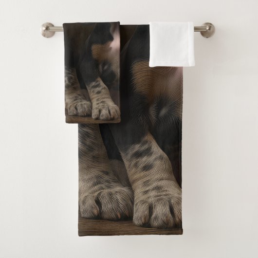 Bluetick Coonhound Puppy Herfst Delight Pompoen Bad Handdoek (Insitu)